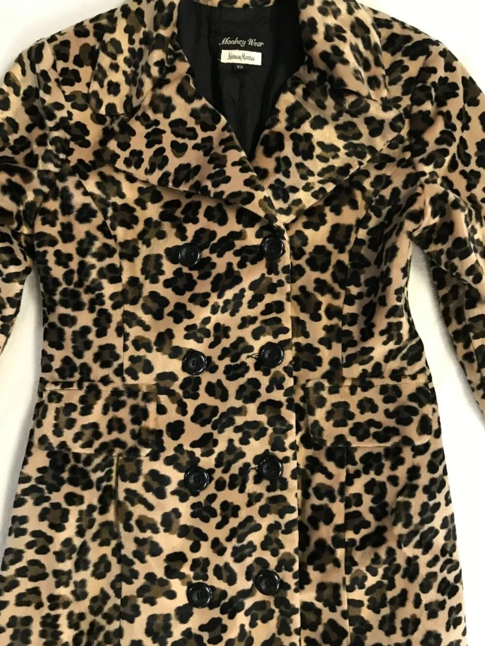Monkey Wear Neiman Marcus Girls 12 Leopard Print Coat